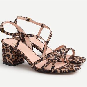 NWOT J.Crew Odette Leopard Block Heels